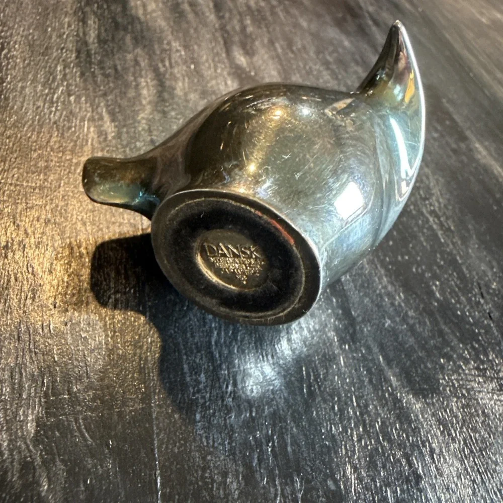 VINTAGE DANSK DESIGNS Bird FIGURINE Silver JAPAN Paperweight Collectible